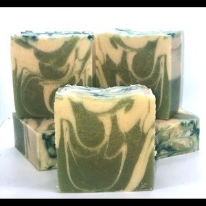 Handcrafted Goat milk soap “3 Green Leaves”